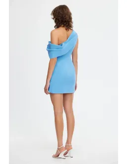 Acler Ashford Mini Dress Blue Size 10 for rent on The Volte - image 3