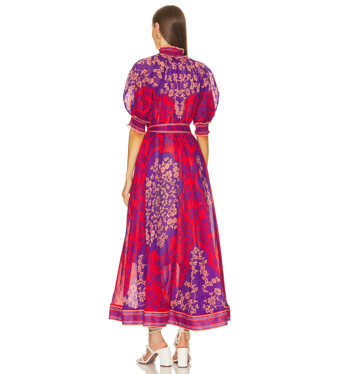 Zimmermann Raie Swing Maxi Dress Multi Floral Size 2/AU 12 for rent on The Volte - main image