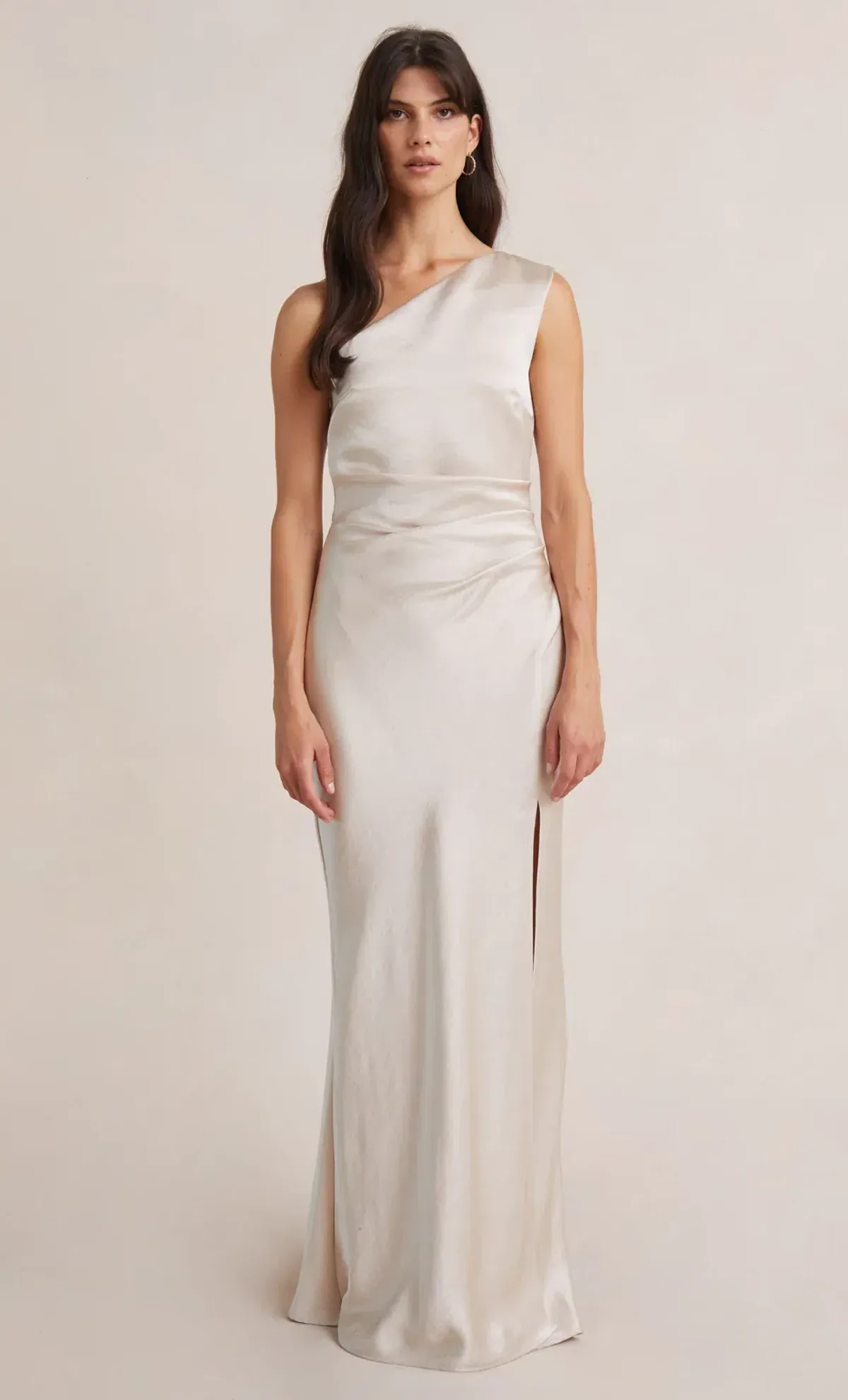 Bec & Bridge Dreamer Asym Dress Sand Size 8 - Image 9