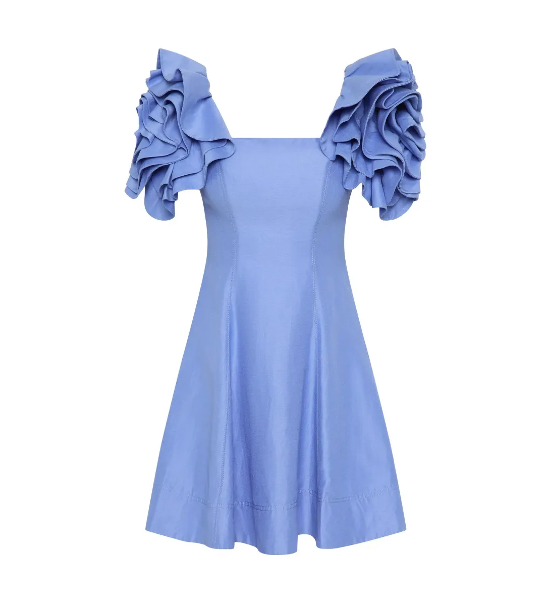 Aje Twyla Mini Dress Oyster Blue Size 8 for rent on The Volte - main image