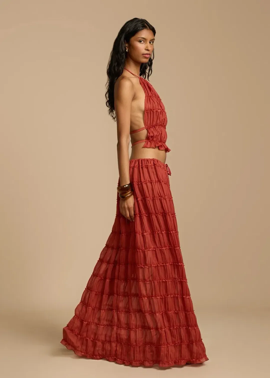 Arcina Ori Juliette Halter Set Red Size S / AU 8 for rent on The Volte - main image