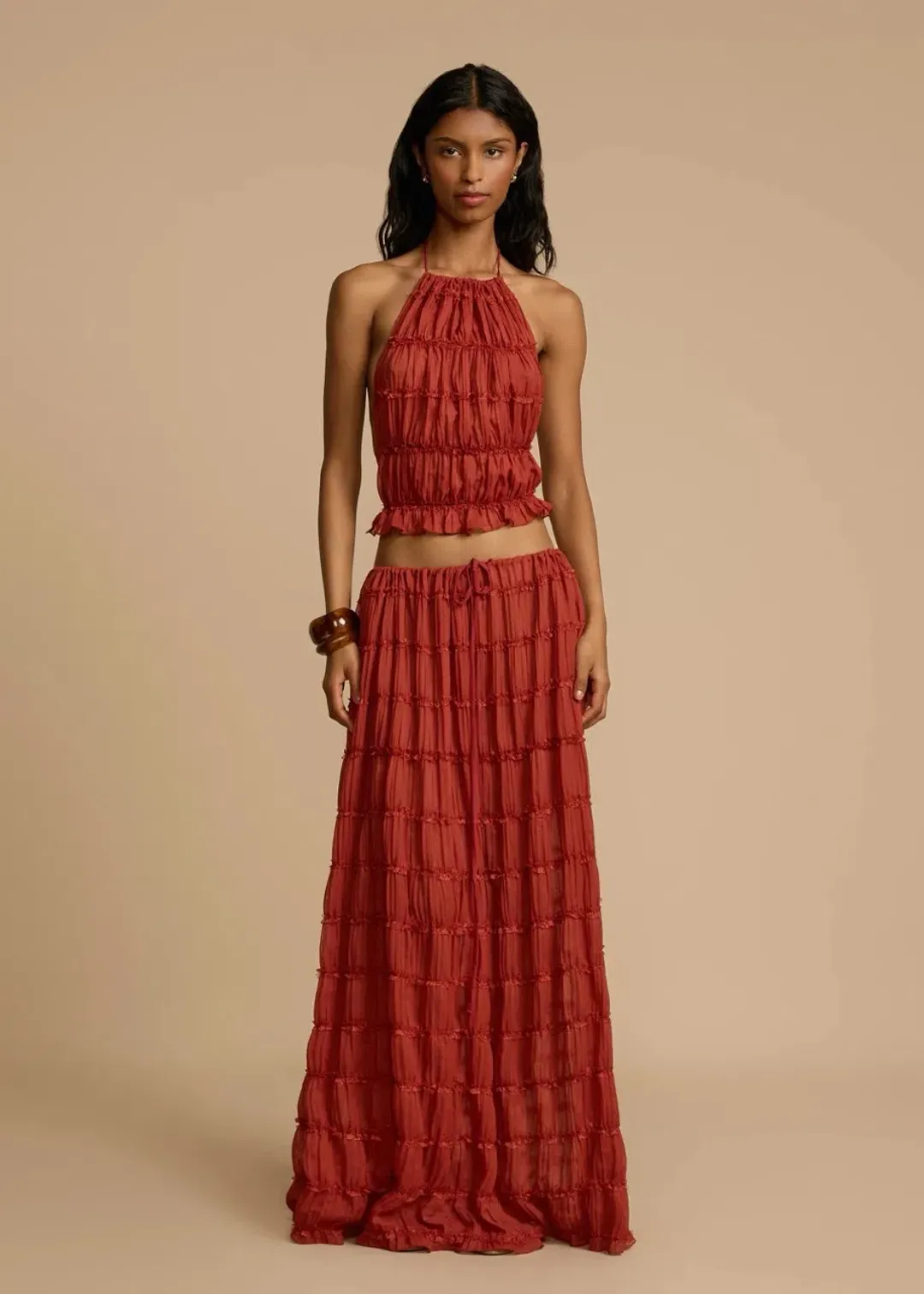 Arcina Ori Juliette Halter Set Red Size S / AU 8 for rent on The Volte - main image