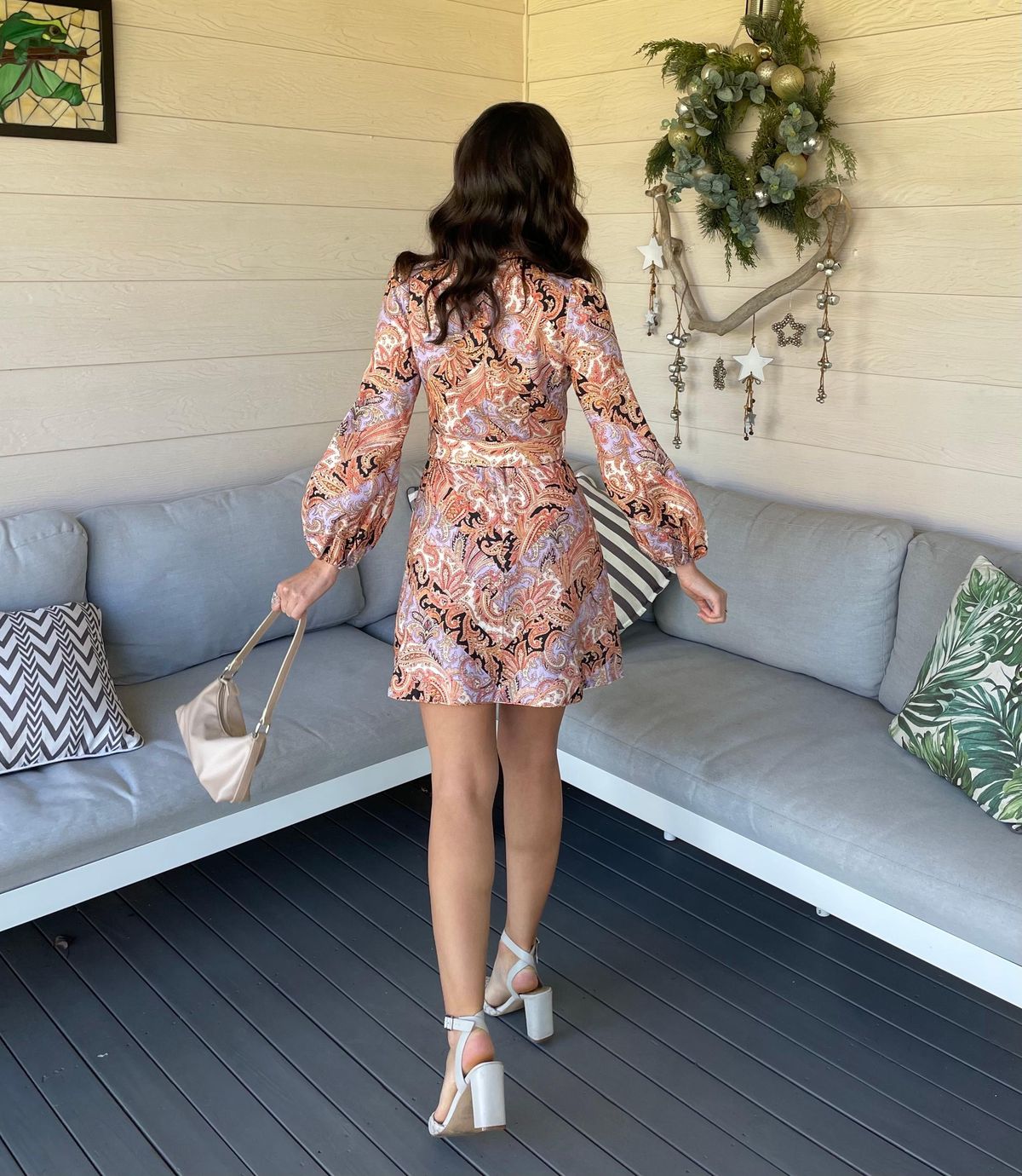 Zimmermann Botanica Chevron Mini Dress Chevron Paisley Size 6 - Image 3