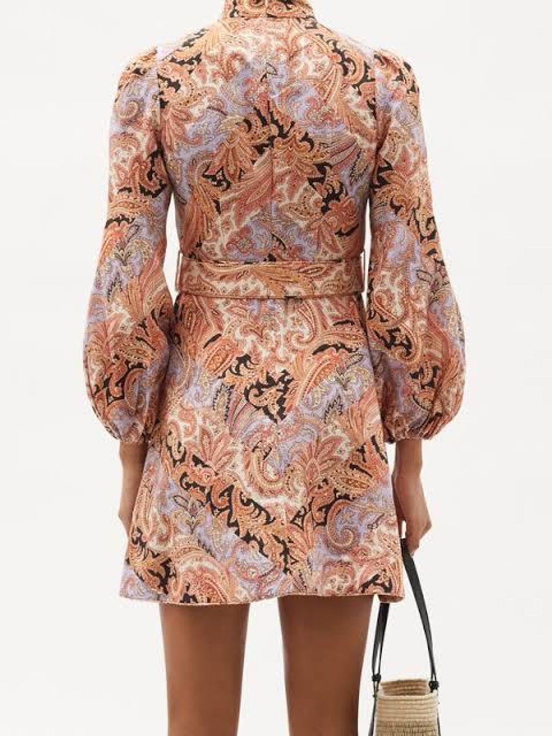 Zimmermann Botanica Chevron Mini Dress Chevron Paisley Size 6 for rent on The Volte - main image