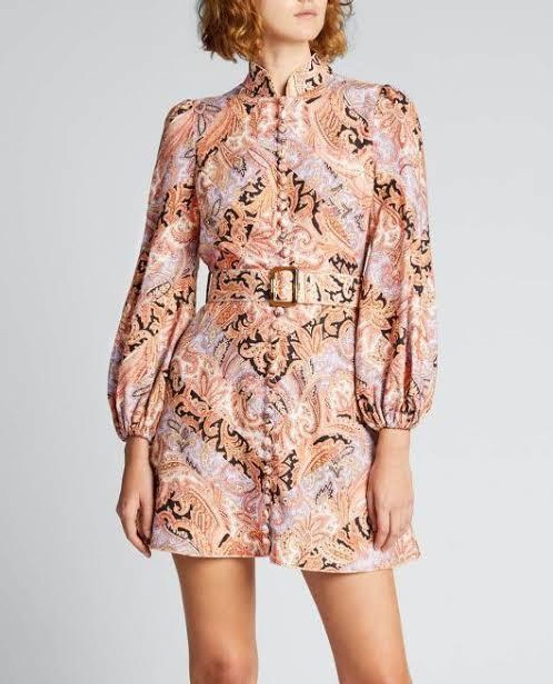 Zimmermann Botanica Chevron Mini Dress Chevron Paisley Size 6 for rent on The Volte - main image
