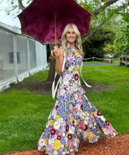 Rachel Gilbert Nya Gown in Multi Size 2 / AU 10 for rent on The Volte - image 1