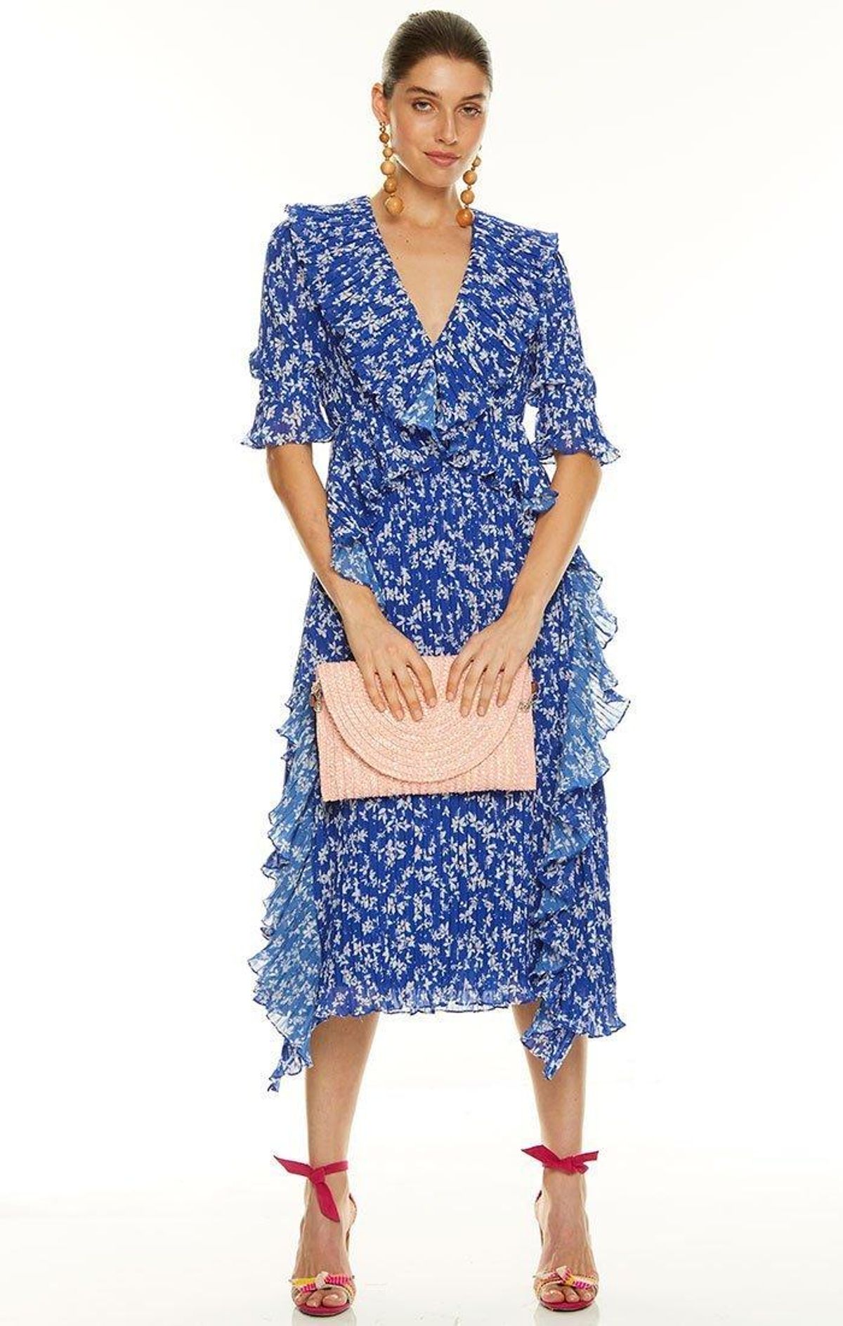 Talulah Mediterranean Minx Midi Dress Blue Size 10 - Image 2