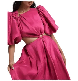 Aje Vanades Ring Cut Out Midi Dress Pink Size AU 8 for rent on The Volte - image 3