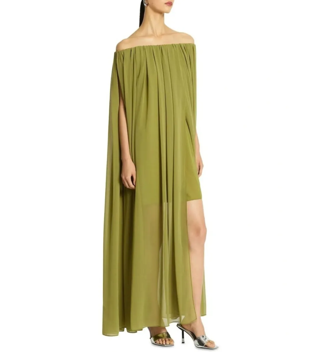 Sass & Bide Claret Dress in Olive Size 8 for rent on The Volte - main image