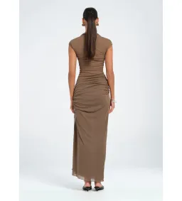 Benni Milo Maxi Dress Mushroom Size 10 for rent on The Volte - image 3