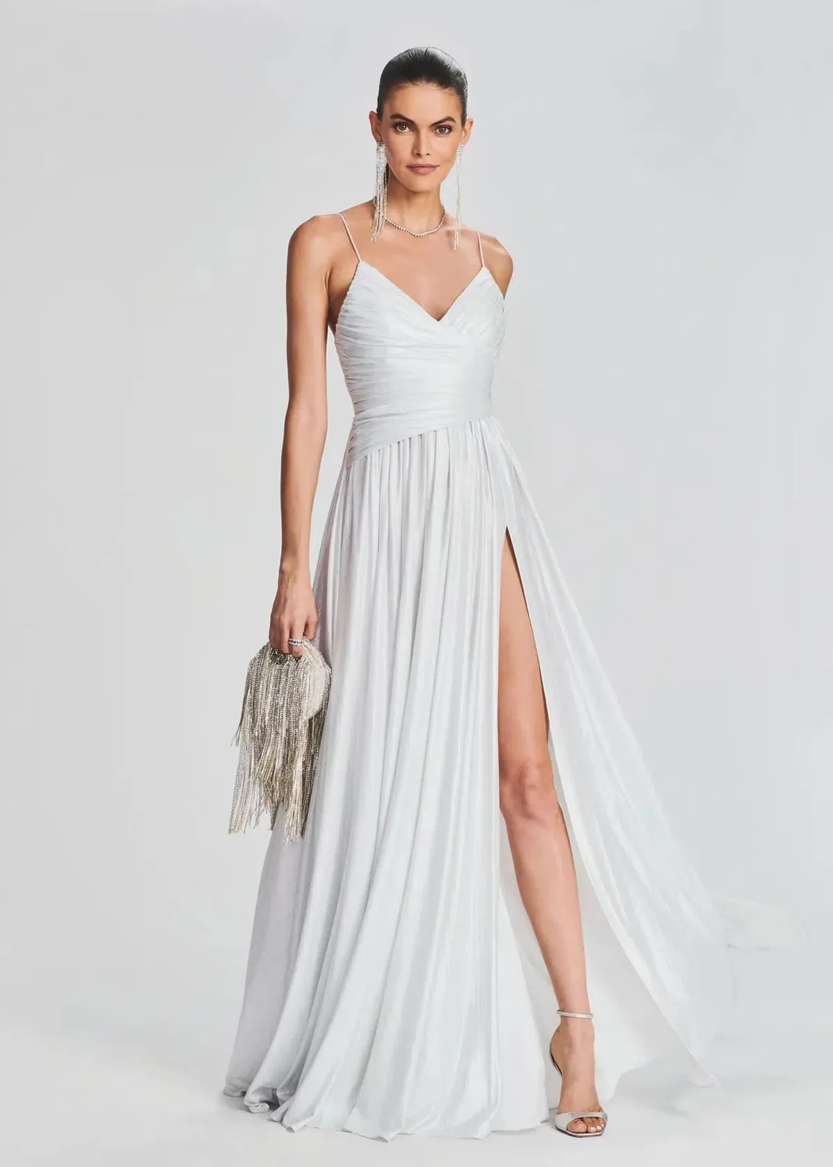 Retrofete Doss Gown Silver Size M/Au 10 - Image 1