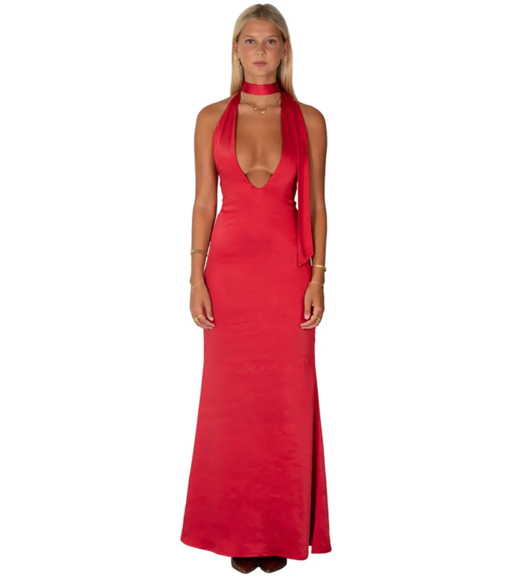 I Am Delilah Margot Maxi Dress Cherry Size M/Au 10 for rent on The Volte - main image