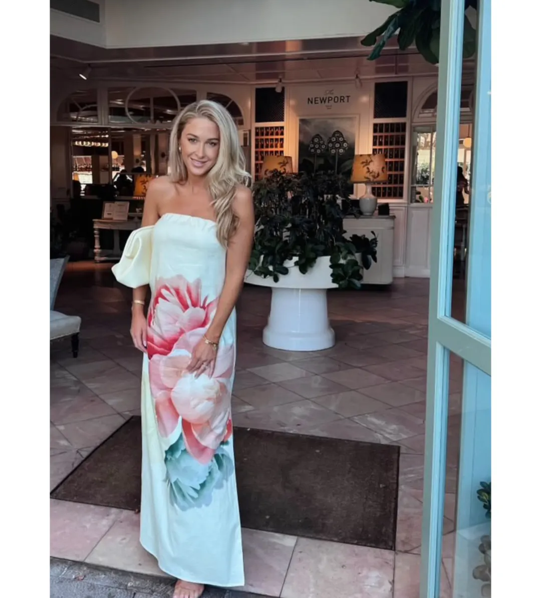 Pasduchas Nostalgia Strapless Maxi Dress Floral Size AU 12 for rent on The Volte - main image