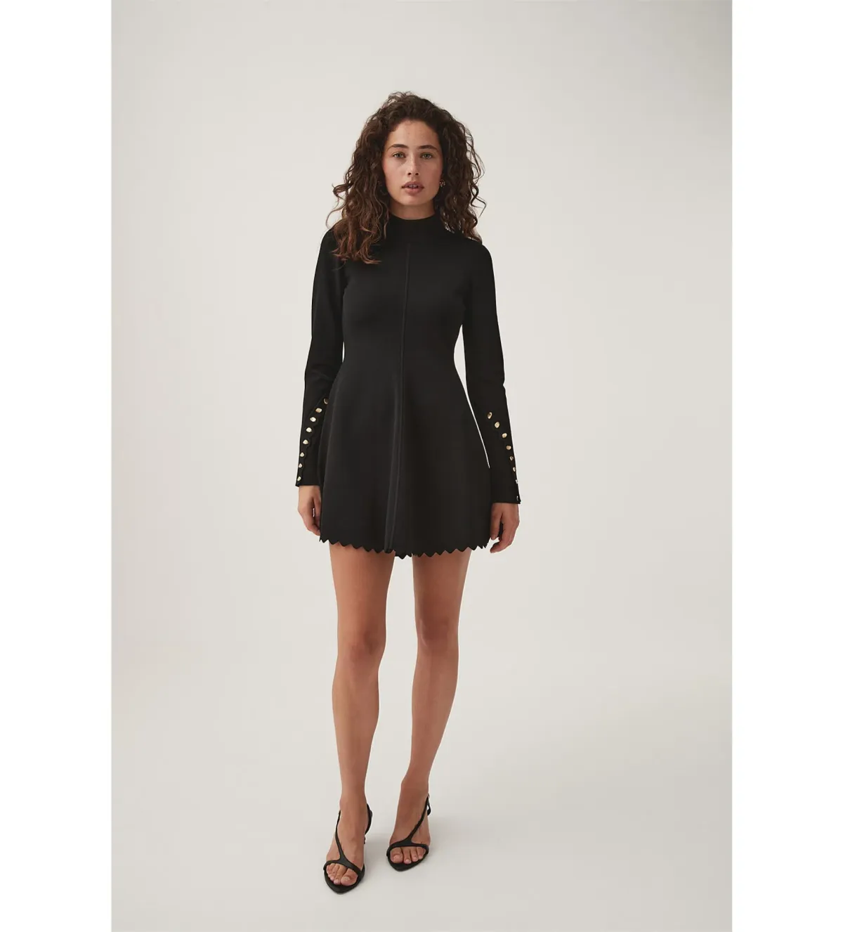 Aje Sylvia Knit Mini Dress Black Size AU 12 - Image 1