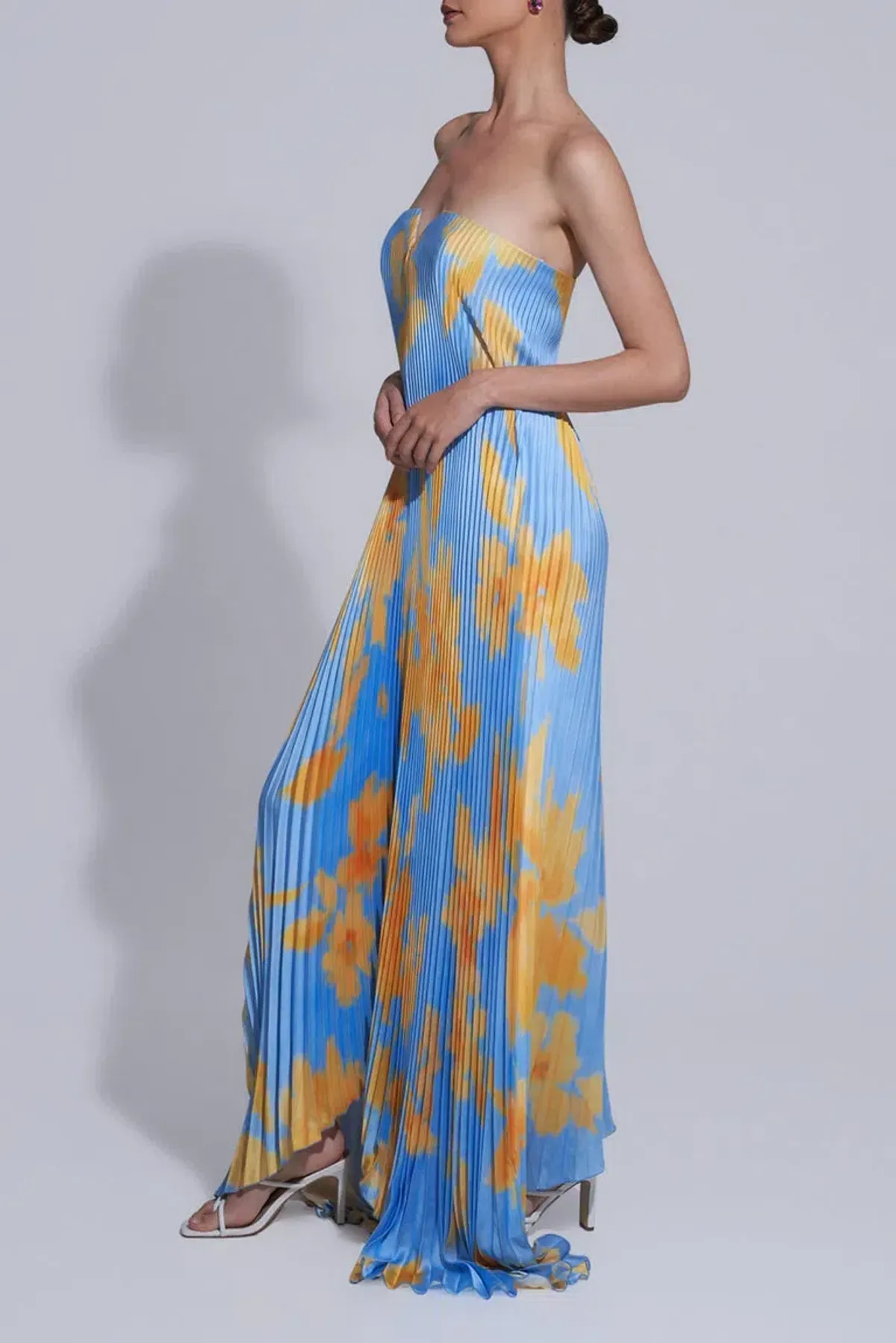 L'Idée Black Tie Jardin Maxi Dress Blue Size 12 - Image 2