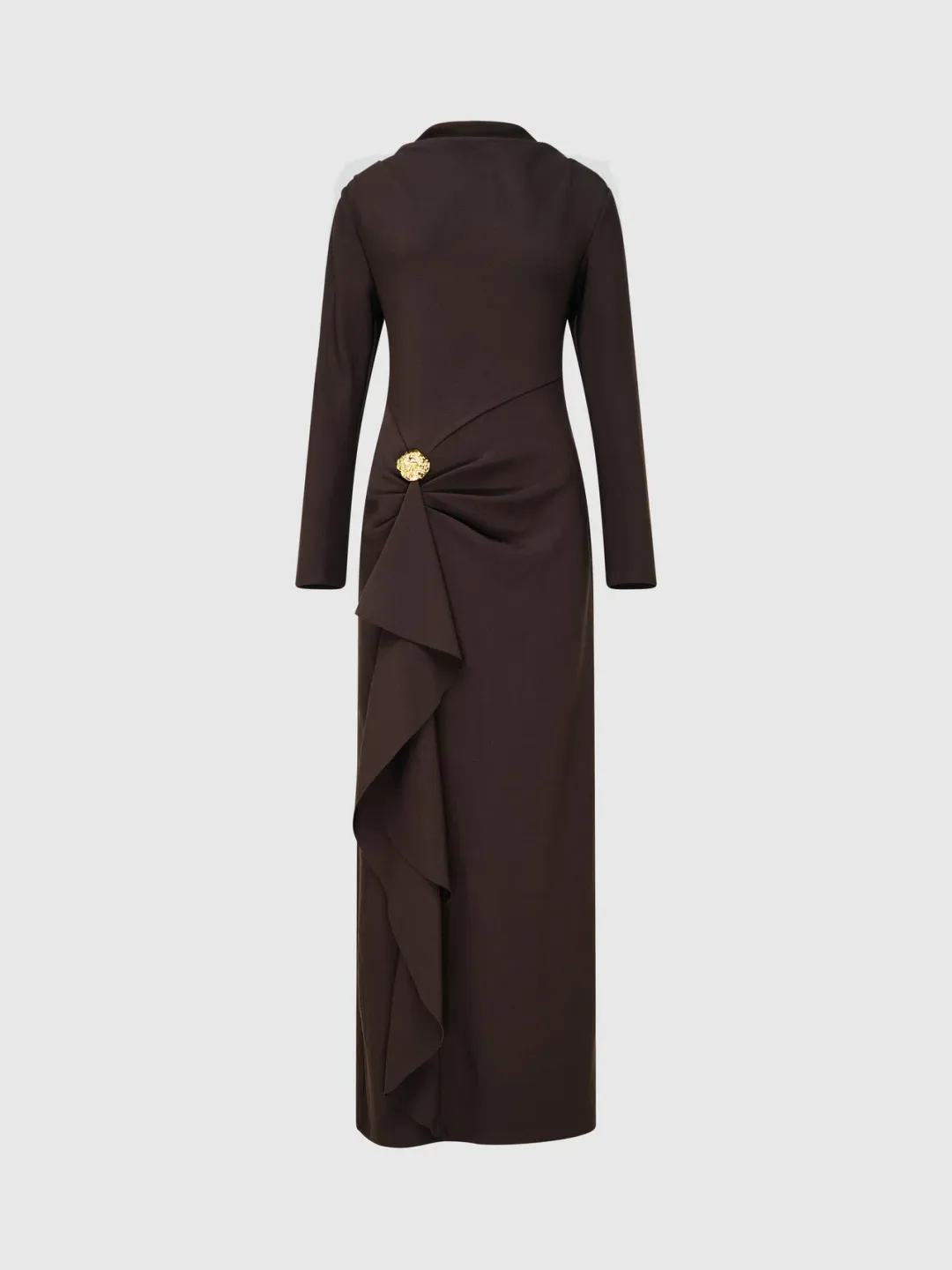 Sheike Alicia Maxi Dress in Brown Size 8 for rent on The Volte - main image