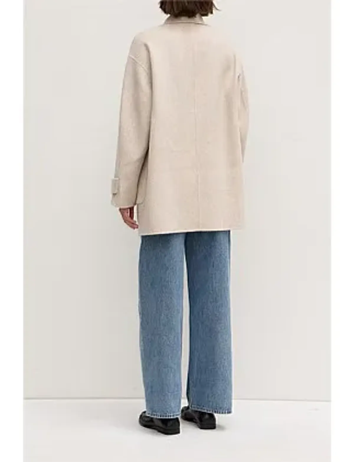 Assembly Label Pierra Wool Coat Oat Marle Size S/Au 8 - Image 3