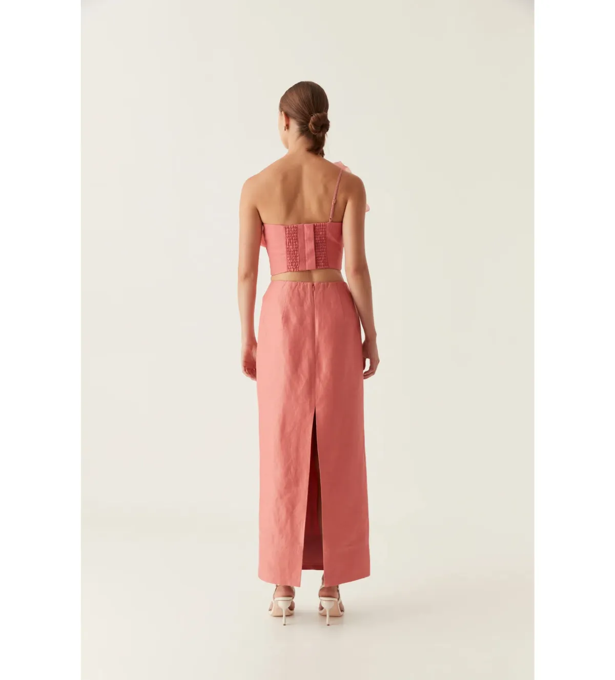 Aje Flame Crop Top And Mary Column Maxi Set Guava Pink Size 8 - Image 3