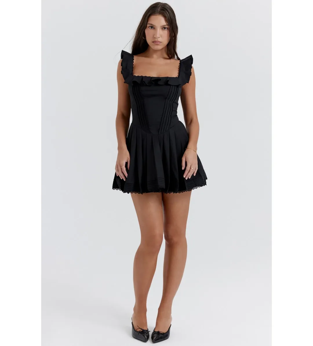 House Of Cb Jemima Dress Black Size 8 for rent on The Volte - main image