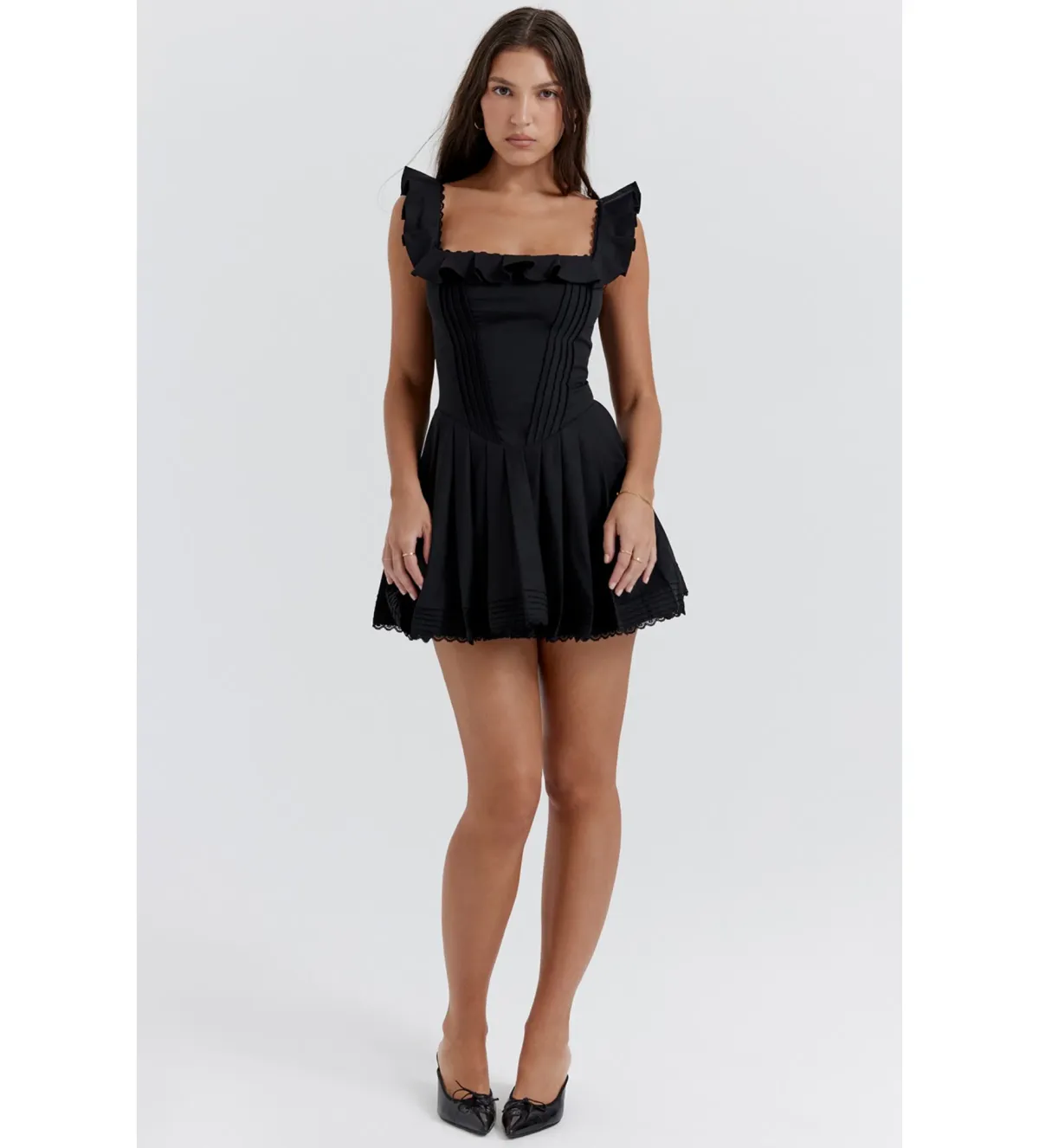 House Of Cb Jemima Dress Black Size 8 - Image 1