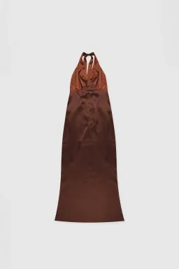 The Wolf Gang Oahu Slip Dress Chocolate Brown Size 8/S for rent on The Volte - image 2