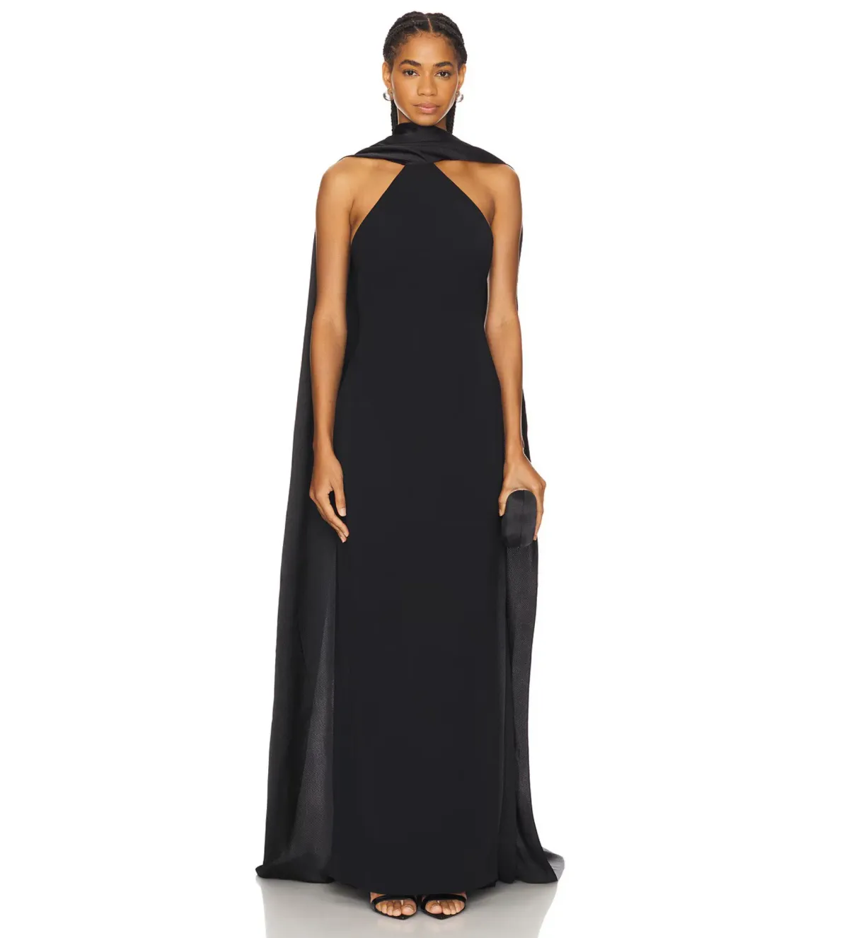 Solace London Ophelia Maxi Dress Black Size AU 12 for rent on The Volte - main image