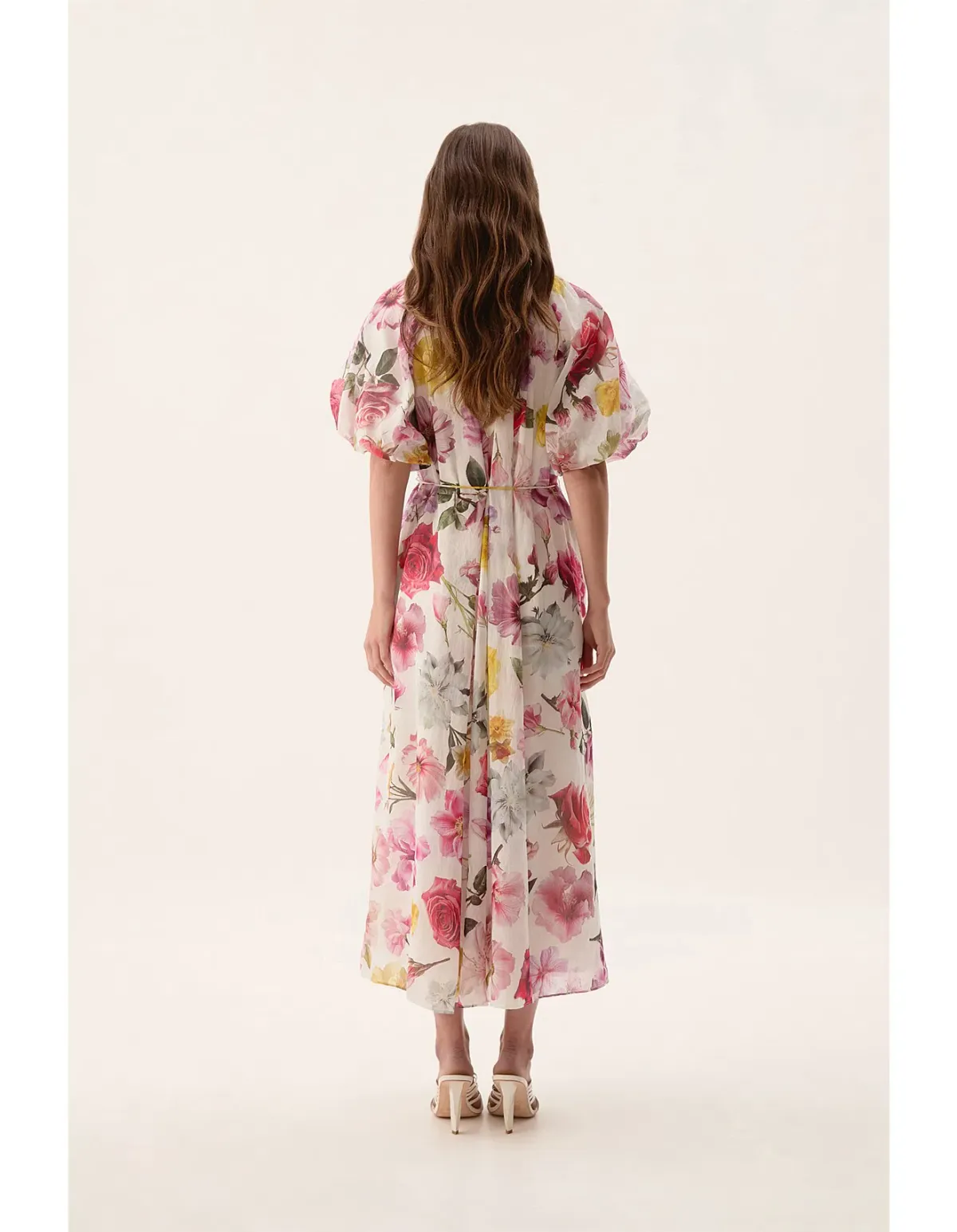 Aje Fleur Midi Dress Collage Floral Size AU 10 - Image 4