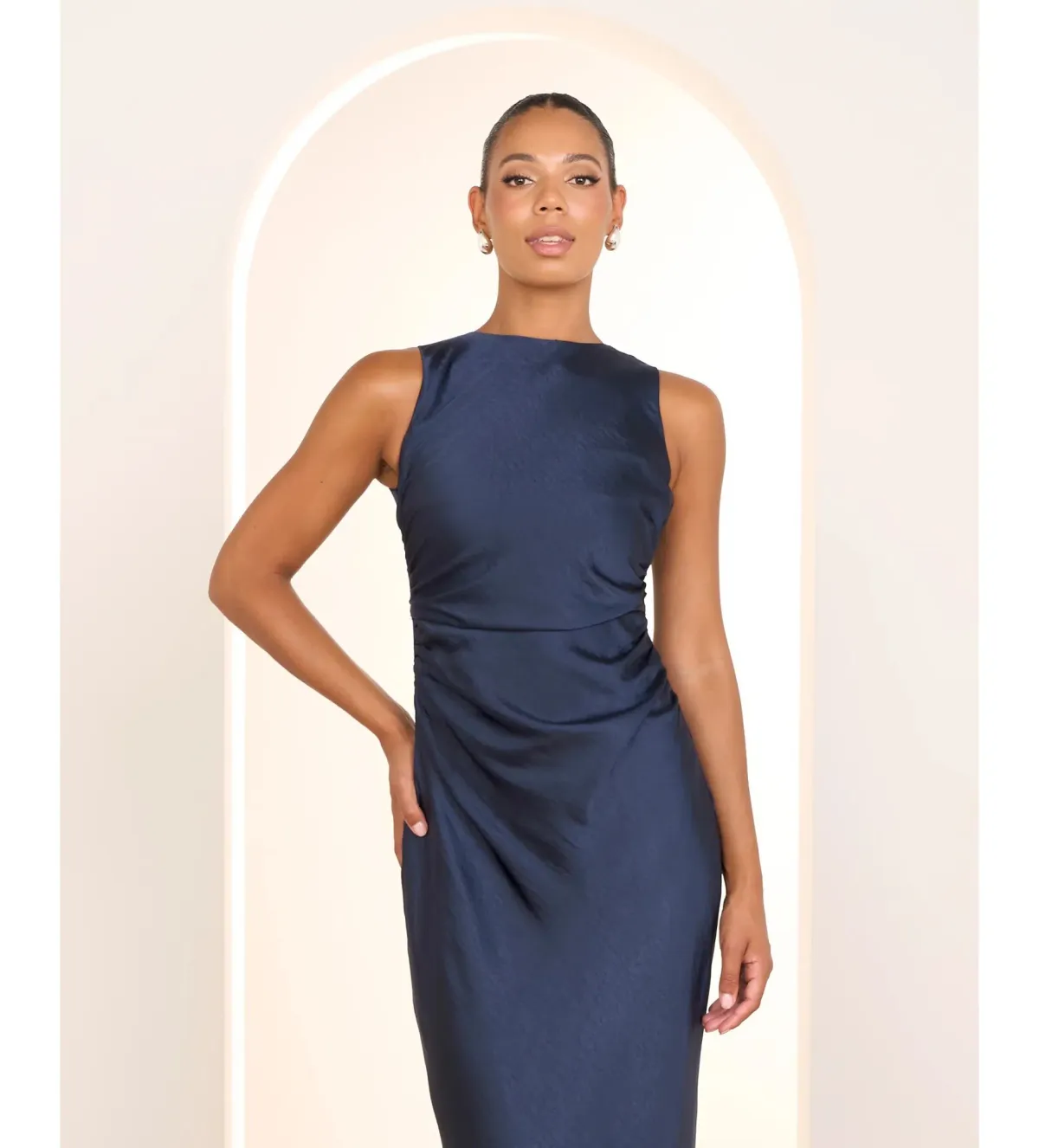 Pilgrim Gita Boat Neck Maxi Dress Navy Size 10 - Image 4