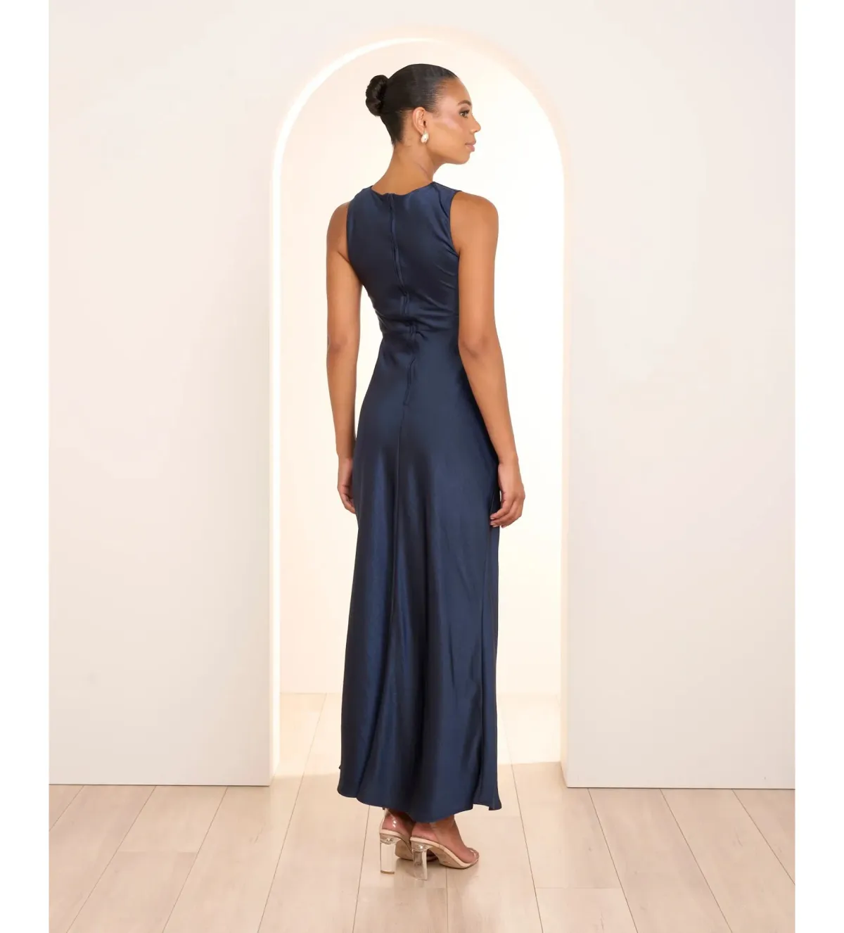 Pilgrim Gita Boat Neck Maxi Dress Navy Size 10 - Image 3