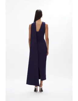 Rachel Gilbert Clara Midi Dress Dark Indigo Dark Purple Size 1 / Size AU 8 for rent on The Volte - image 7