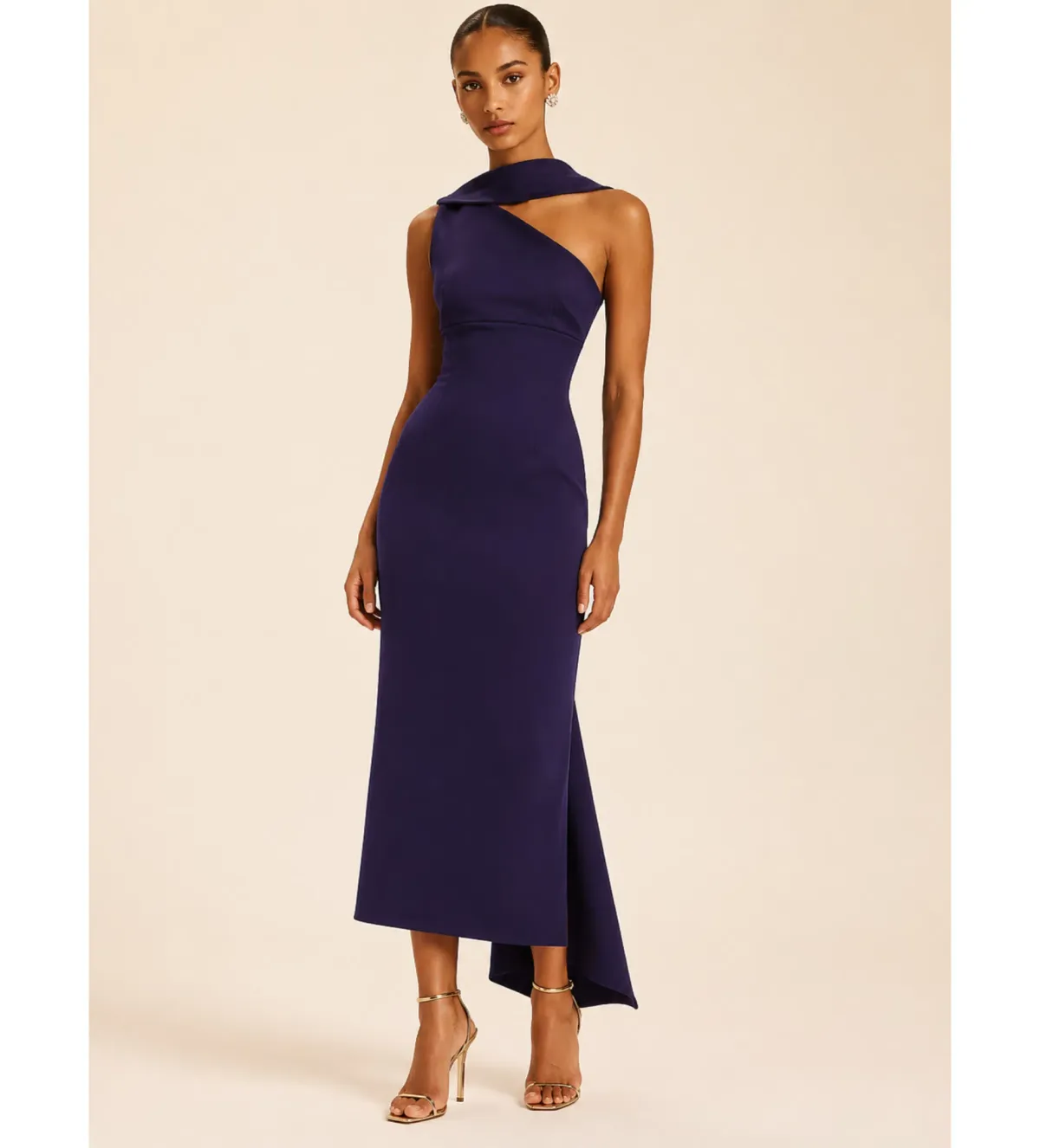 Rachel Gilbert Clara Midi Dress in Dark Indigo Size 1/AU8 - Image 1