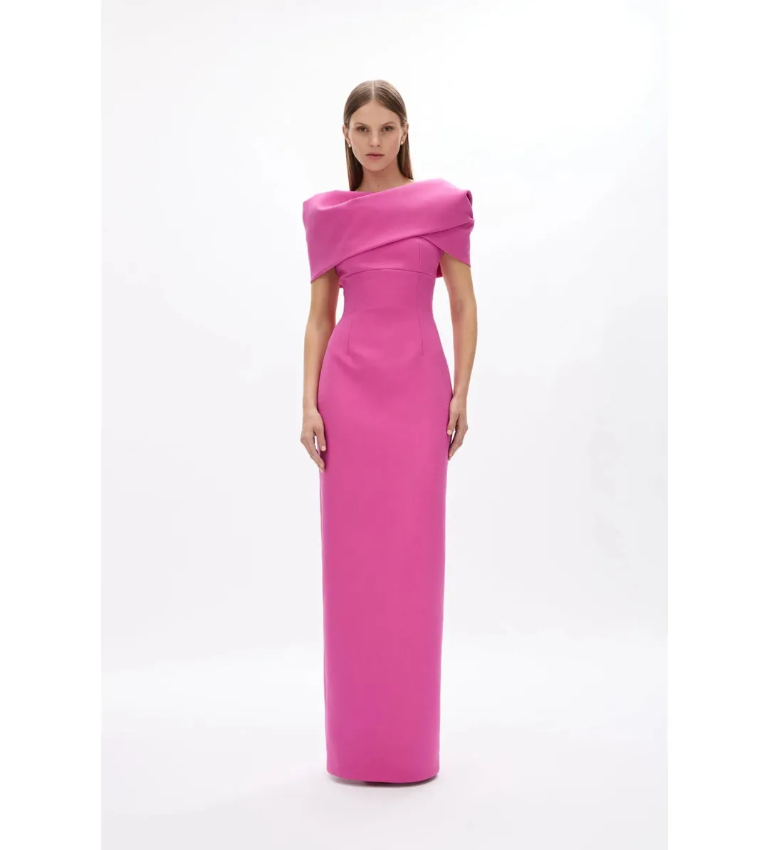 Rachel Gilbert Clara Gown Dress Hot Pink Size 2 /AU 10 for rent on The Volte - main image
