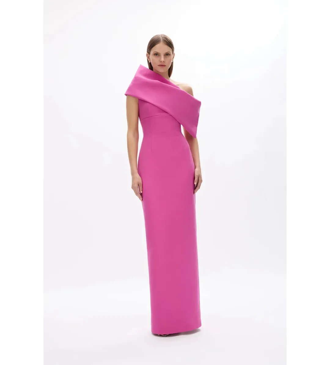 Rachel Gilbert Clara Gown Dress Hot Pink Size 2 /AU 10 for rent on The Volte - main image