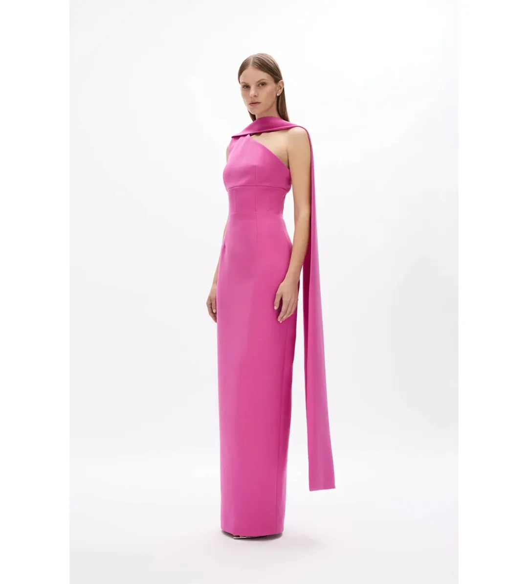 Rachel Gilbert Clara Gown Dress Hot Pink Size 2 /AU 10 for rent on The Volte - main image
