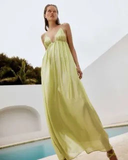 Manning Cartell Neon Heart Maxi Dress Lime Green Size 10 for rent on The Volte - image 1