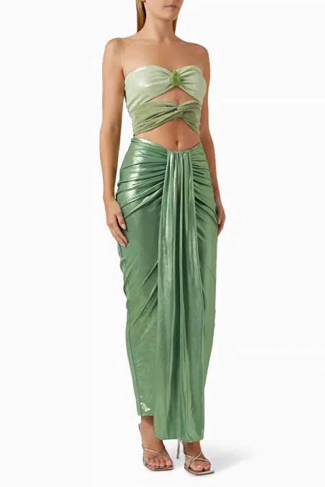 Baobab Giselle Maxi Dress Cucumber Green Size L /Au 12 for rent on The Volte - main image