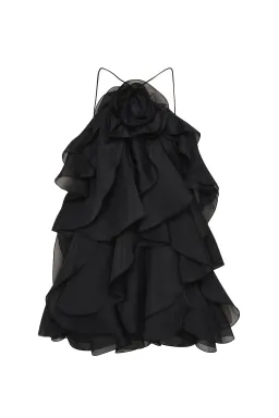 Aje Pandorea Layered Mini Dress Black Size AU 10 for rent on The Volte - image 3