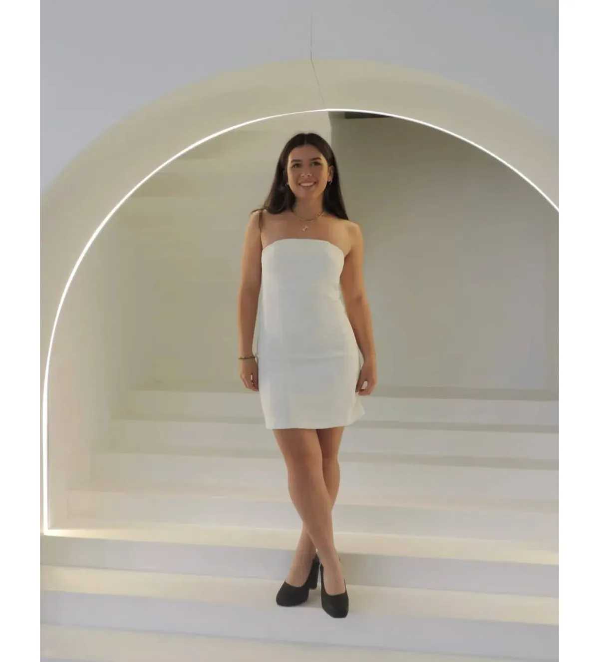 Kookai Strapless Mini Dress White Size 10 - Image 1