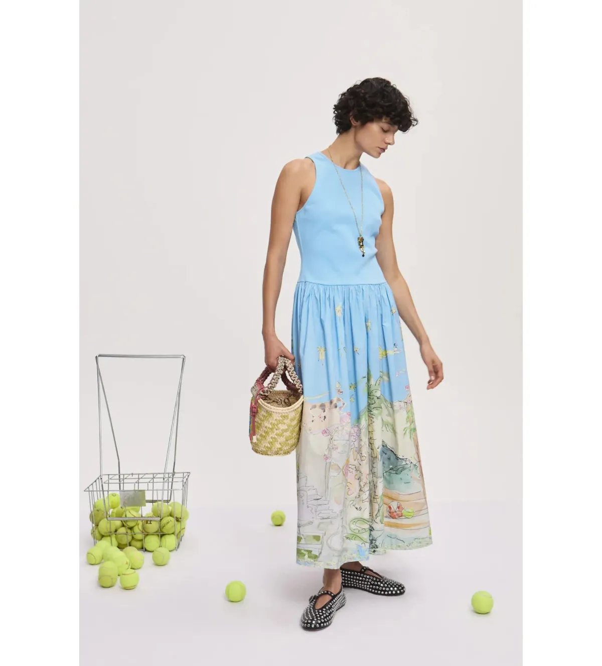 Alemais Anouk Tank Midi Dress Print Size 12 - Image 3