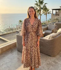 Aje Isabella Shirtdress Midi Leopard Print Size 12 for rent on The Volte - image 1