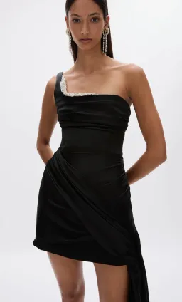 Rachel Gilbert Lorna Mini Dress in Black Size 2 / AU 10 for rent on The Volte - image 3