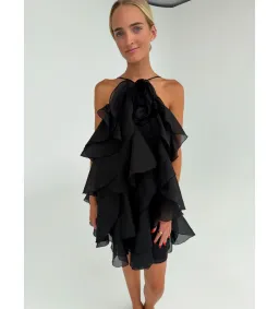 Aje Pandorea Mini Dress in Black Size AU 6 for rent on The Volte - image 2