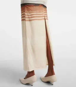 SIR The Label Breeze Striped Ruched Mesh Midi Dress Multi Size 1 / AU 8 for rent on The Volte - image 4