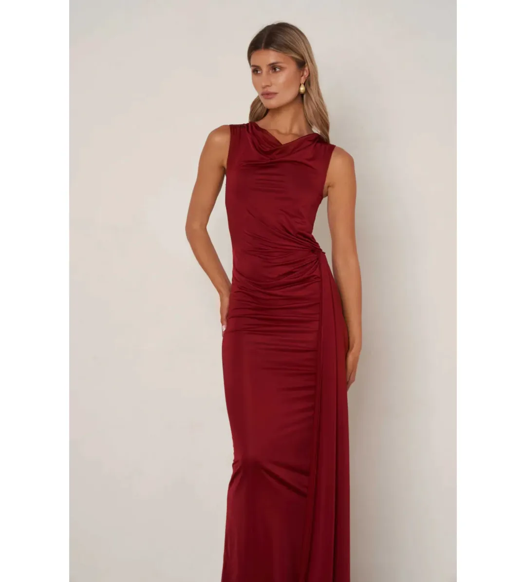 Elle zeitoune natalia wine dress Size AU 10 for rent on The Volte - main image
