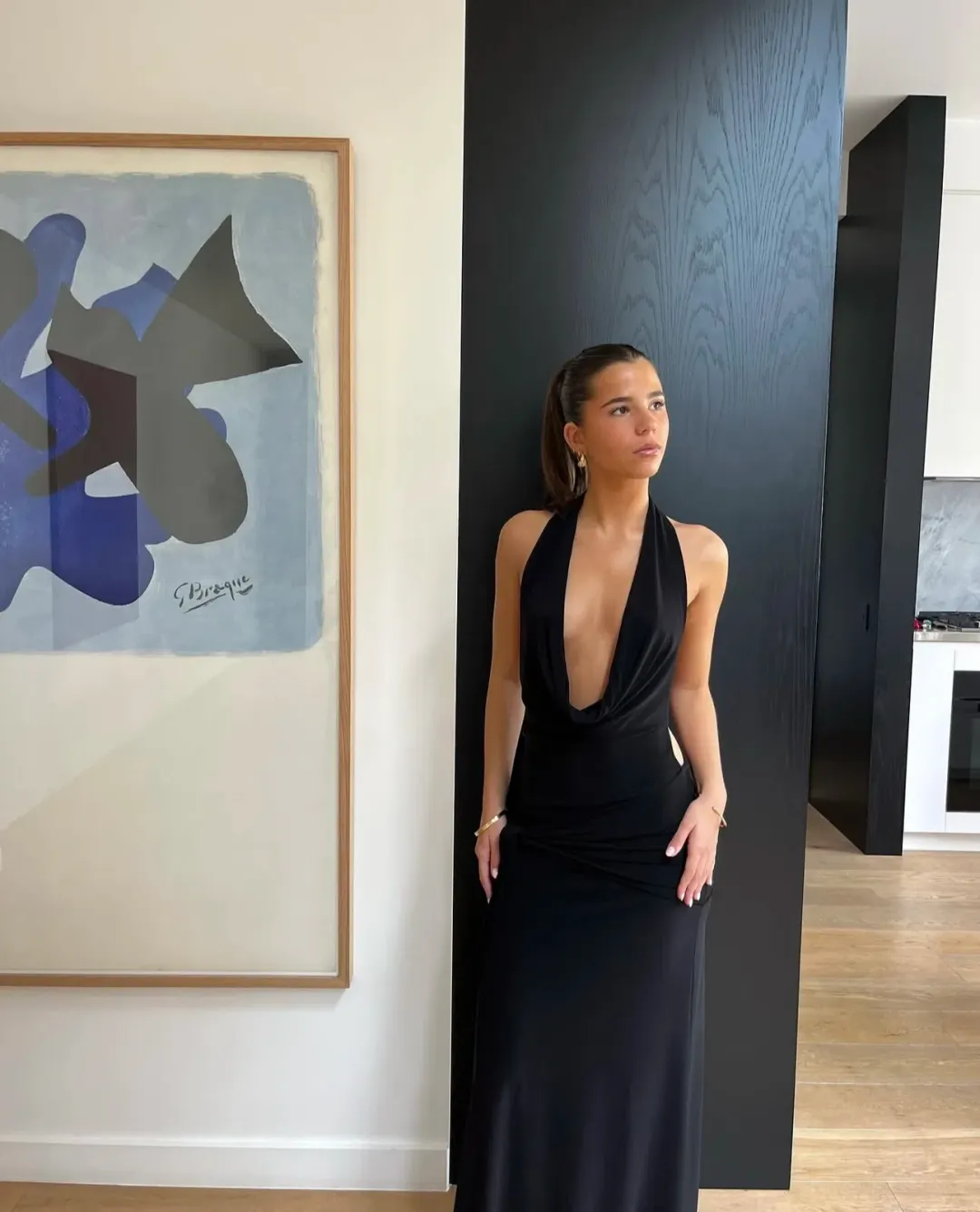 La Marie, Nadia dress, black, Size 8 for rent on The Volte - main image