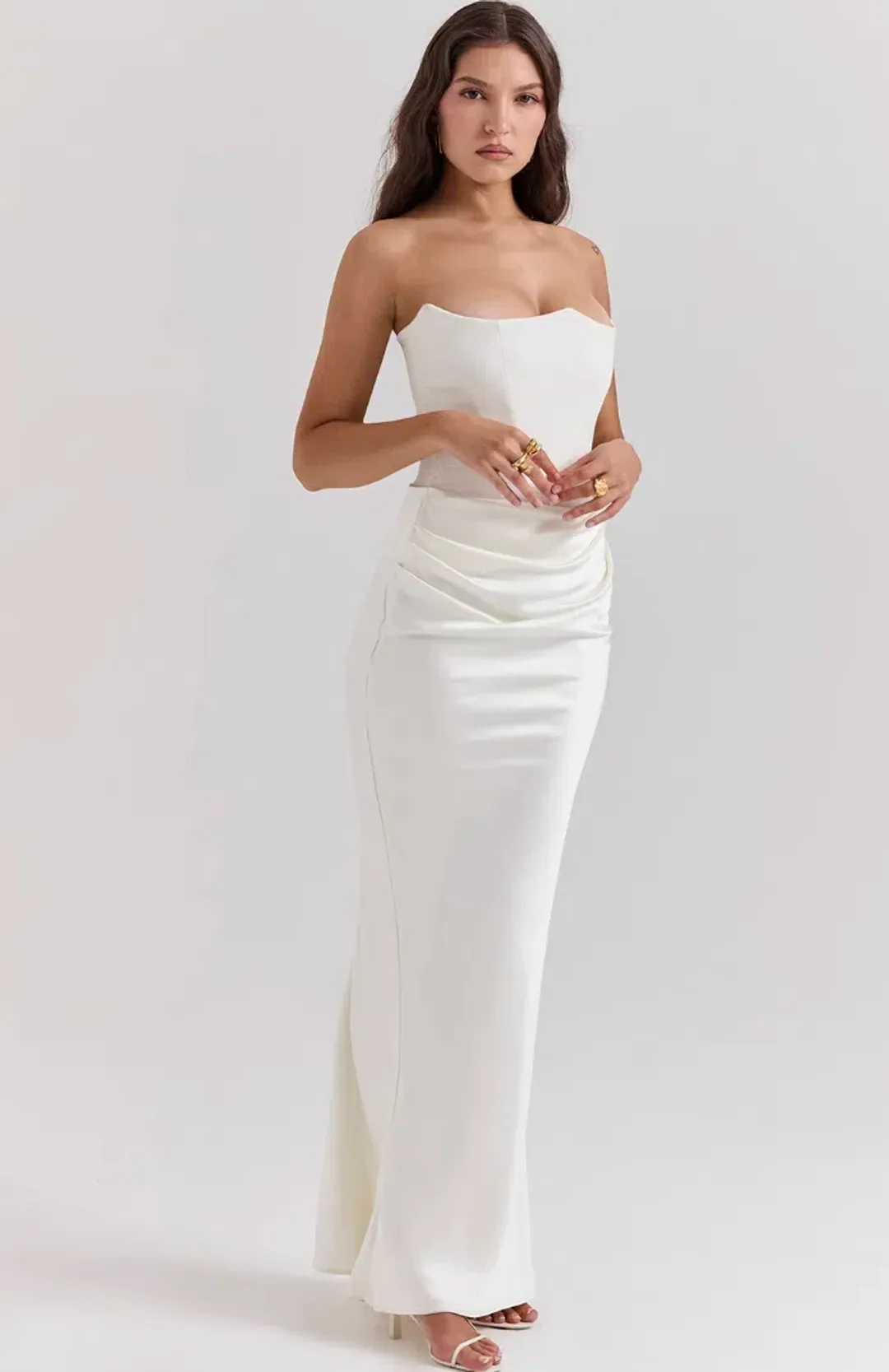 House Of CB Persephone Dress Maxi White Size AU 6 for rent on The Volte - main image