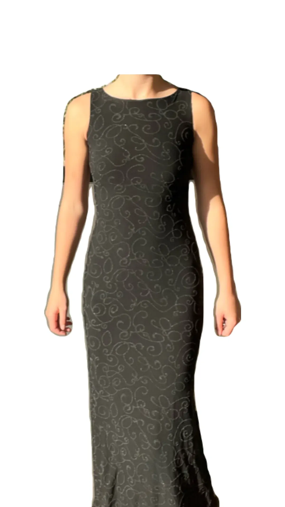 Vintage Black Beaded Gown Size AU 10 - Image 6