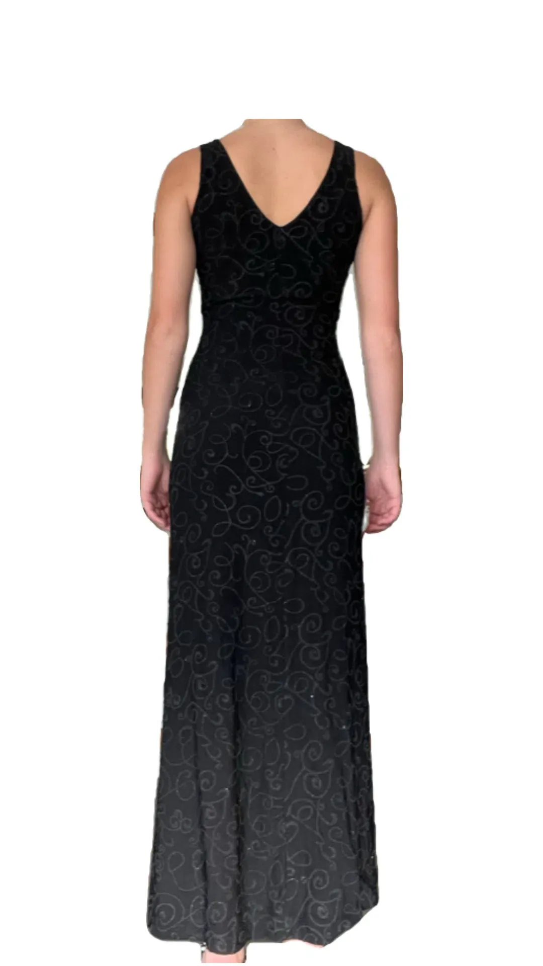 Vintage Black Beaded Gown Size AU 10 for rent on The Volte - main image
