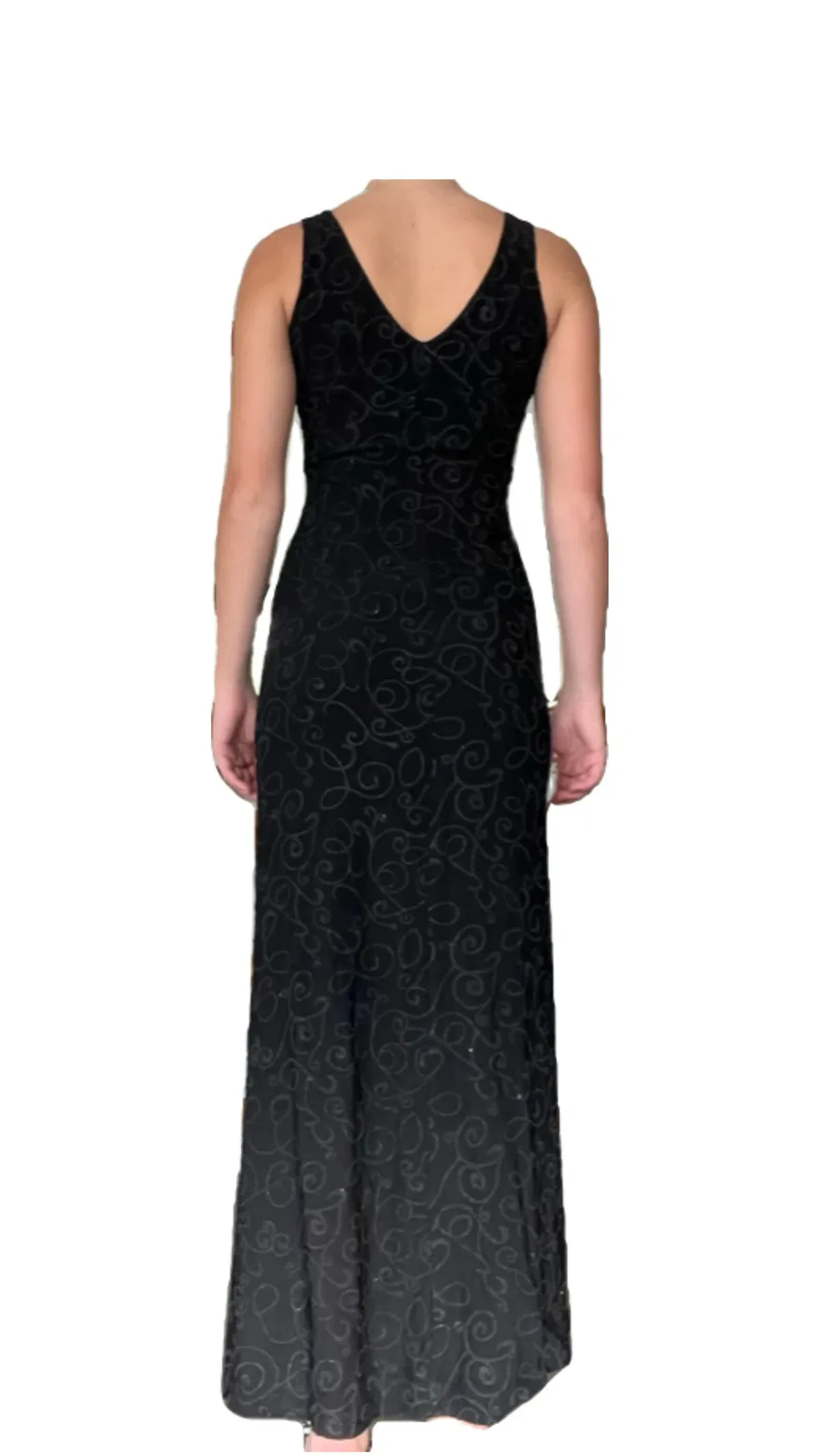 Vintage Black Beaded Gown Size AU 10 - Image 5
