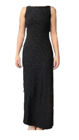 Vintage Black Beaded Gown Size AU 10 for rent on The Volte - image 2